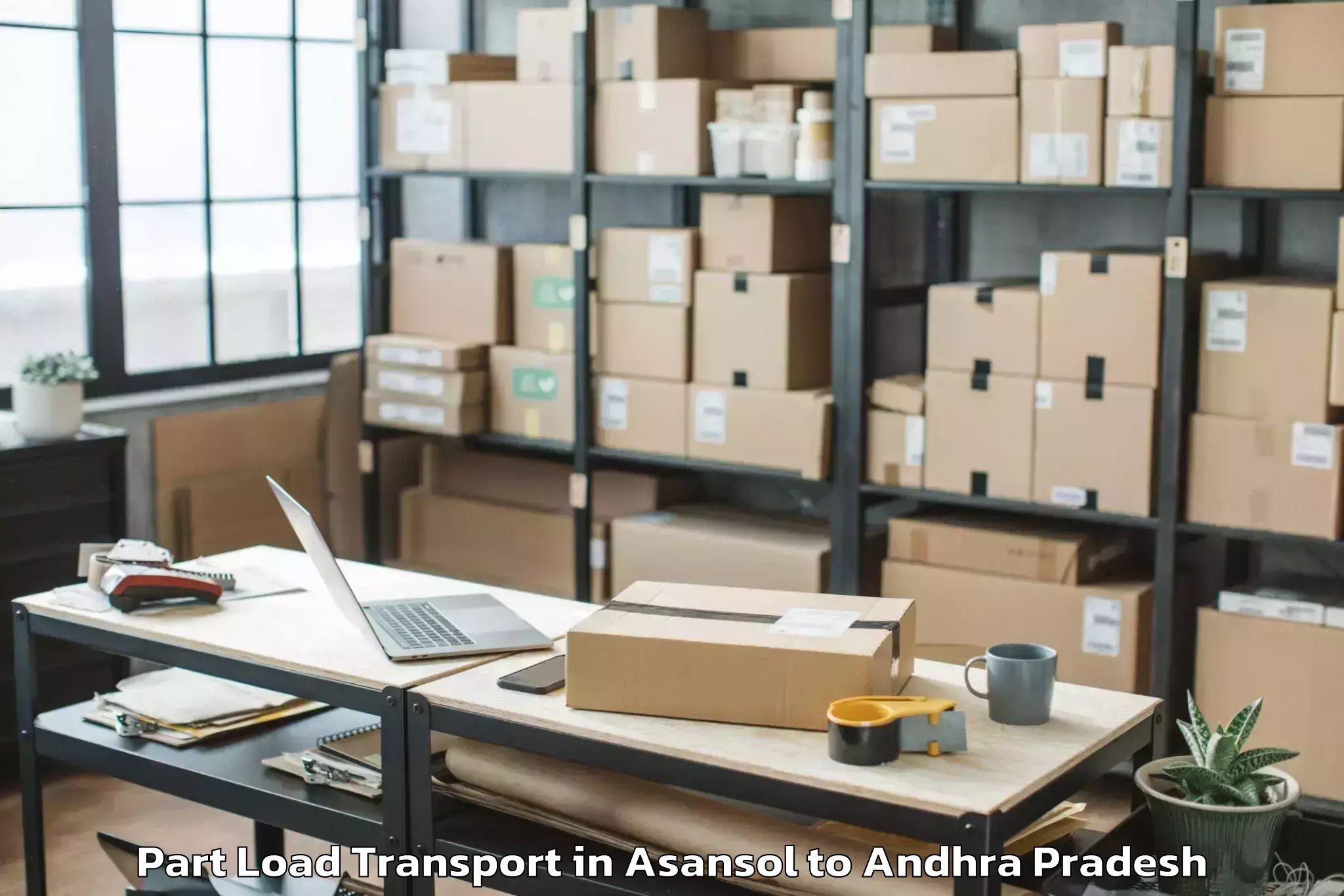 Affordable Asansol to Uyyalavada Part Load Transport